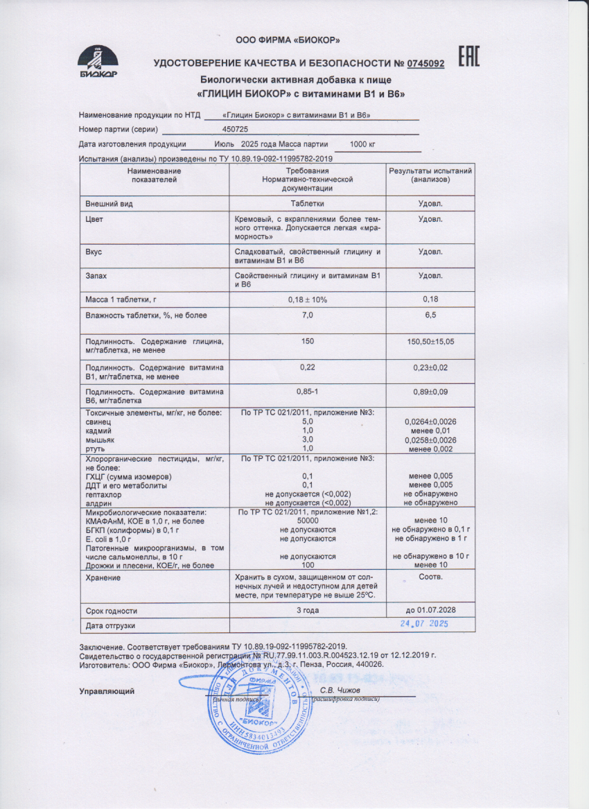 Паспорт №072025